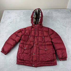 Burberry Red Down Puffer Jacket Boys Size 10